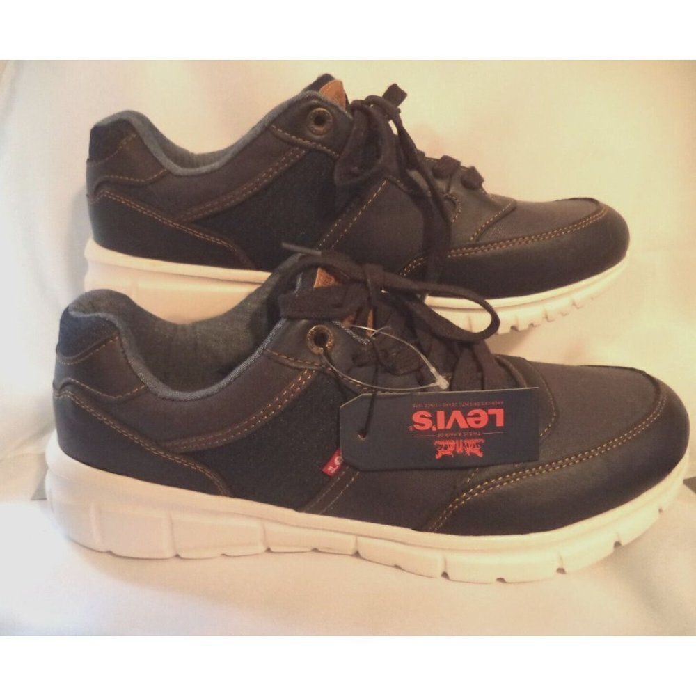 NWT Levi's Mens Lowtop Rubber Sole Sneaker Shoes  New Men 10 M  Denim‎ blue